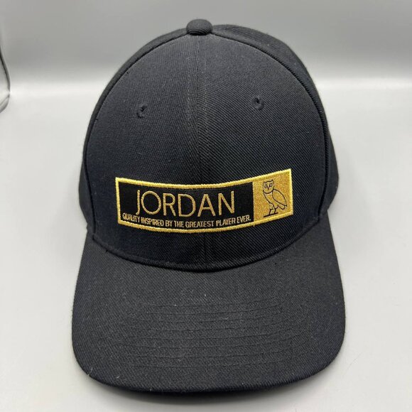 October's Very Own OVO x Air Jordan Hat Men Black Jumpman Strap Back Cap‎